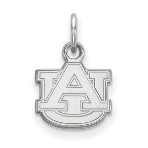 10k White Gold Auburn U XS (Tiny) 'AU' Charm or Pendant